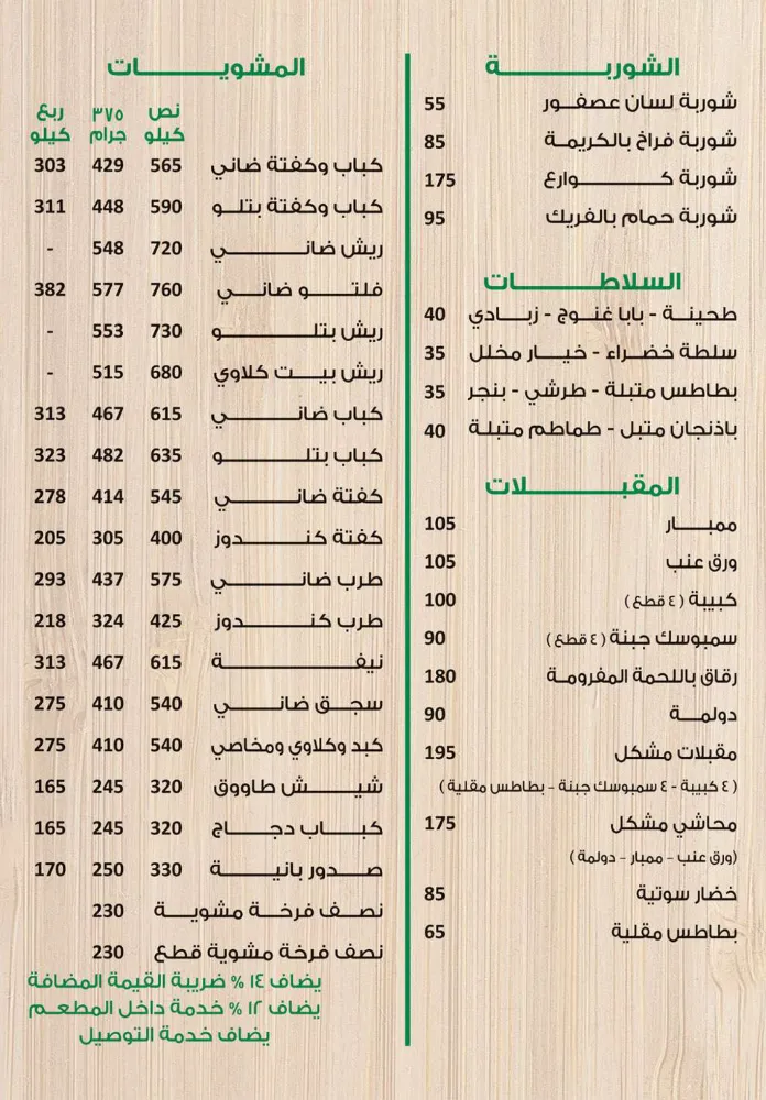 منيو درويش الكبابجي - صورة 1